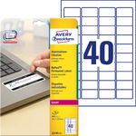 AVERY ZWECKFORM - Etykiety NoPeel™, A4, 20 ark./op., 45,7 x 25,4 mm, białe - L6145-20